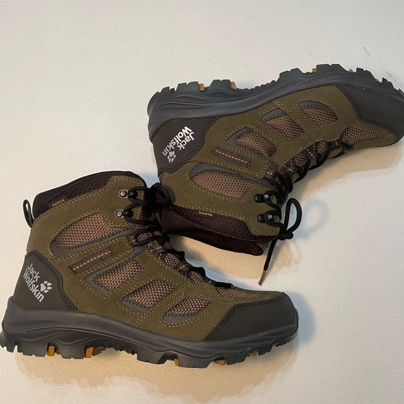 Men\'s Jack Wolfskin Outdoor Adventure Boots - Green Black SB-BG (Nov) main image 9